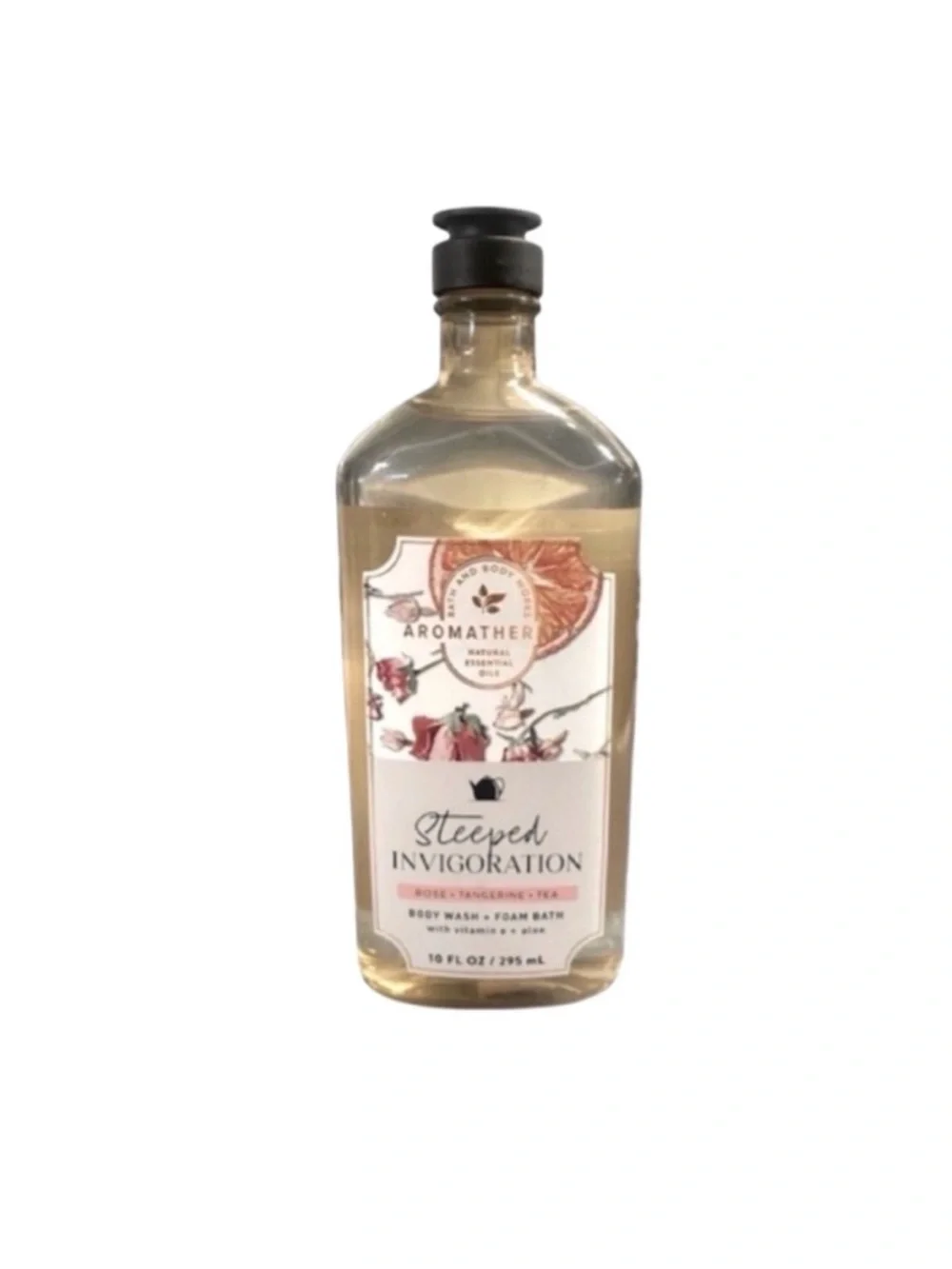 Aromatherapy Steeped Invigoration Rose, Tangerine & Tea Body Wash and Foam Bath